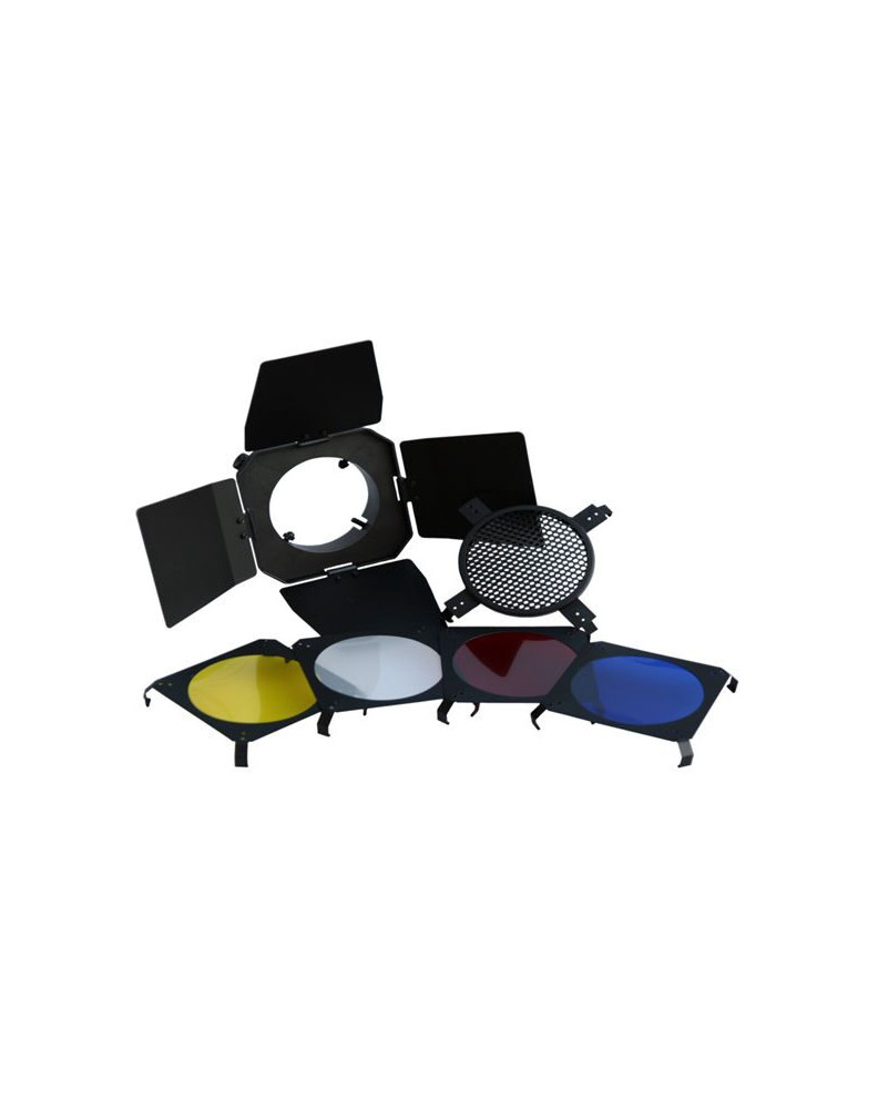 Шторки BD-03 с сотами и 4 цв.фильтрами к ведомым вспышкам фото Fotogrifon