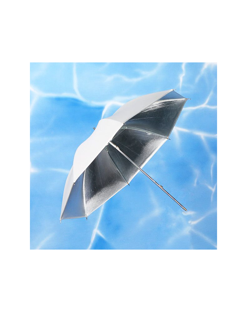 Зонт S-101 (101/122см) серебро на отражение фото Fotogrifon