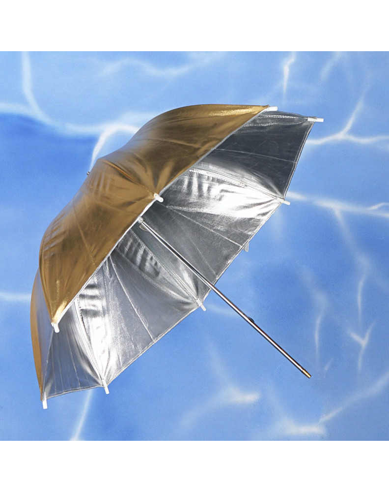 Зонт US-84GS (84/100см) сменный (чехол: золото-серебро) фото Fotogrifon