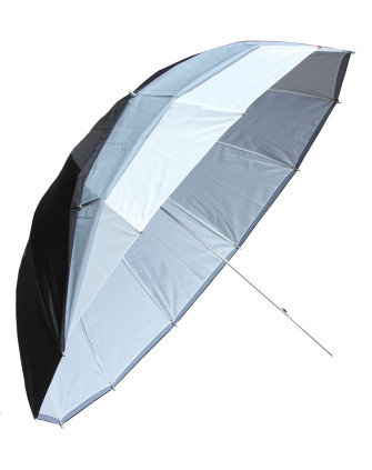 Зонт US-101TSB (101/122см) просветный с чехлом (чехол: чёрный-серебро)