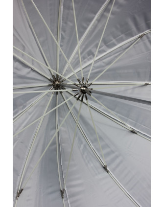 Зонт US-101TSB (101/122см) просветный с чехлом (чехол: чёрный-серебро) фото Fotogrifon