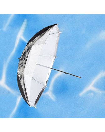 Зонт US-101TSB (101/122см) просветный с чехлом (чехол: чёрный-серебро) фото Fotogrifon