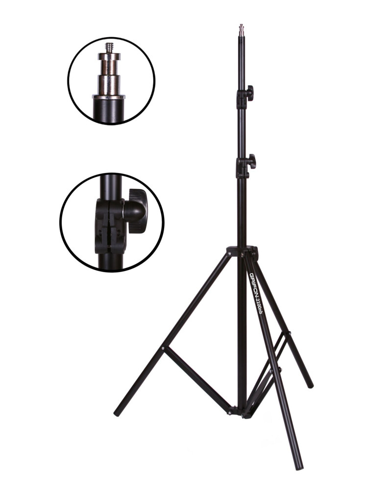 Стойка GRIFON-2100nb (79-213 см, D25-22-19 мм, 3-х секционная) без чехла фото Fotogrifon