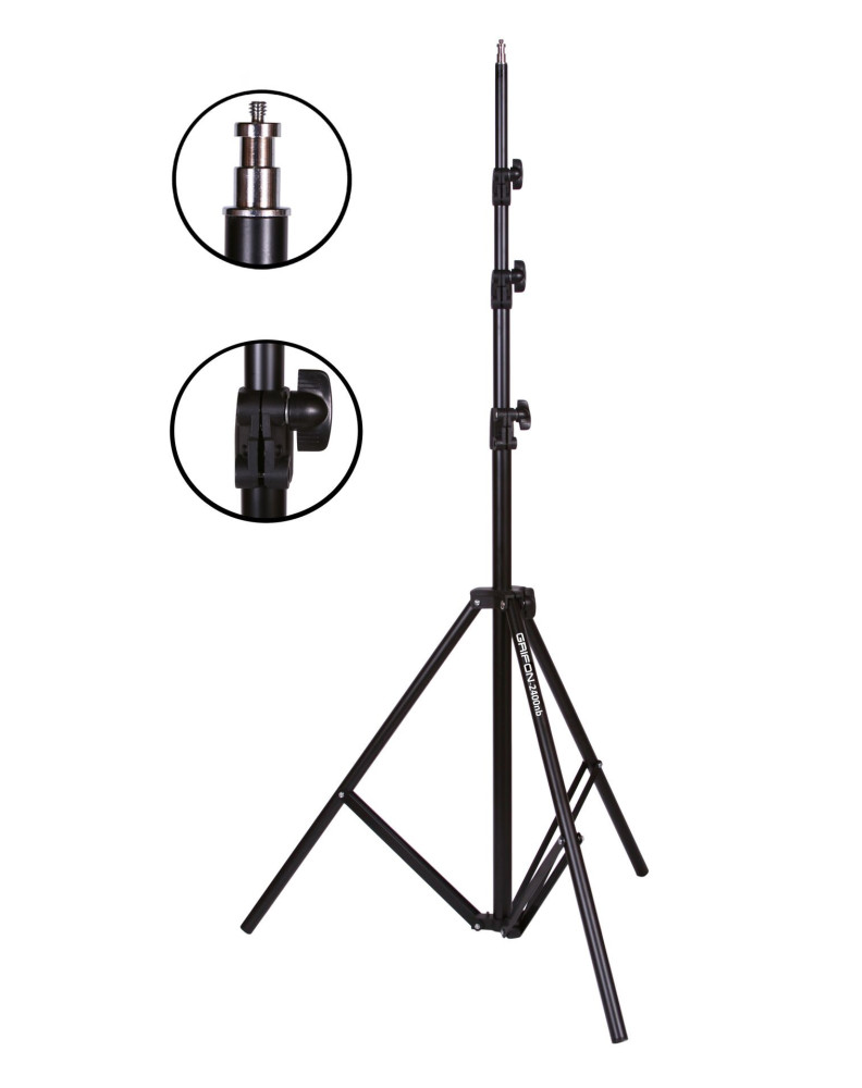 Стойка GRIFON-2400nb (69-240см, D25-22-19-16мм, 4-х секционная) без чехла фото Fotogrifon