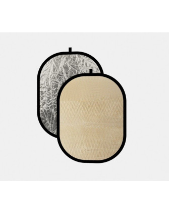 Отражатель R-1017stripe (102x168) золото-серебро в полоску "солнечный свет"/серебро