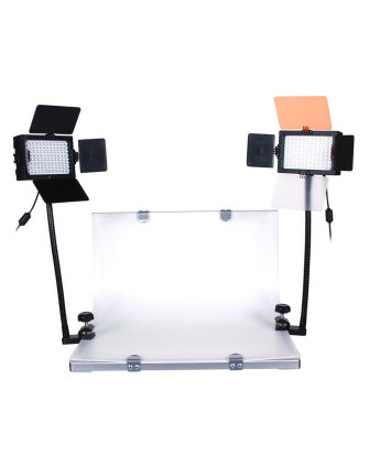 Стол для фотосъёмки DVK-296V-K1 с 2-мя LED-осветителями (96 диодов) на гибких штангах