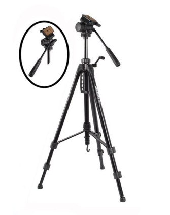 Штатив ARS-3717 для видеокамеры или фотокамеры (H650-1650мм, груз-3кг)