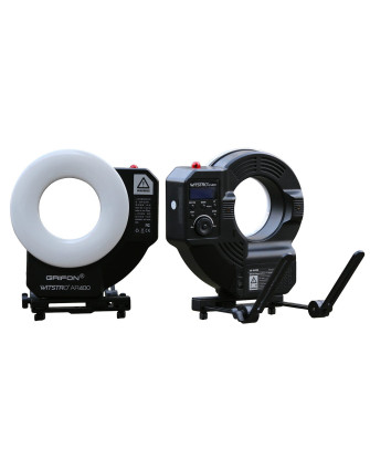 LED-осветитель AR-400 (кольцевой) + импульсная вспышка (400Дж), дисплей, USB-вход, зарядное уст-во фото Fotogrifon