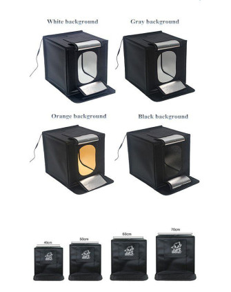 Световой бокс куб GRIFON LED 550 II ( LED панель, четыре фона, два диммера - регулятор мощности света и цветовой температуры ) р фото Fotogrifon