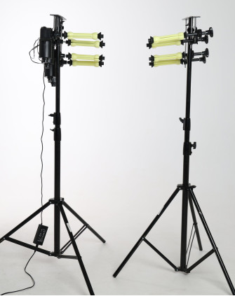 Радиоуправляемая электрическая система подъёма 4-х бумажных фонов B-4WA (только для бумажных фонов) на моторчиках и с пультом ди фото Fotogrifon