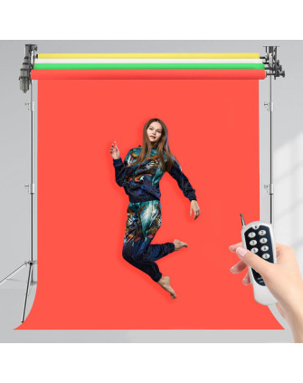 Радиоуправляемая электрическая система подъёма 4-х бумажных фонов B-4WA (только для бумажных фонов) на моторчиках и с пультом ди фото Fotogrifon