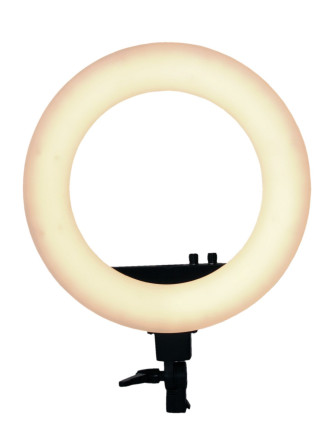 LED GRIFON SMD 50 W Кольцевой с полузеркалом, с регулировкой яркости и цветовой температуры 3000К-5600К (диаметр 36х49 см) фото Fotogrifon