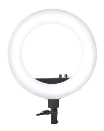 LED GRIFON SMD 50 W Кольцевой с полузеркалом, с регулировкой яркости и цветовой температуры 3000К-5600К (диаметр 36х49 см) фото Fotogrifon