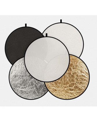 Отражатель R5-82, 5 в 1 (82 см) просветный, чёрный, белый, золотой, серебряный