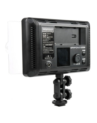 LED-осветитель LED-308C для фотокамеры (308 диодов), дисплей, без пульта дистанционного управления, Т3300-5600К фото Fotogrifon