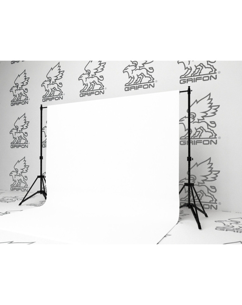 Фон тканевый B-111 (300х700см) белый фото Fotogrifon