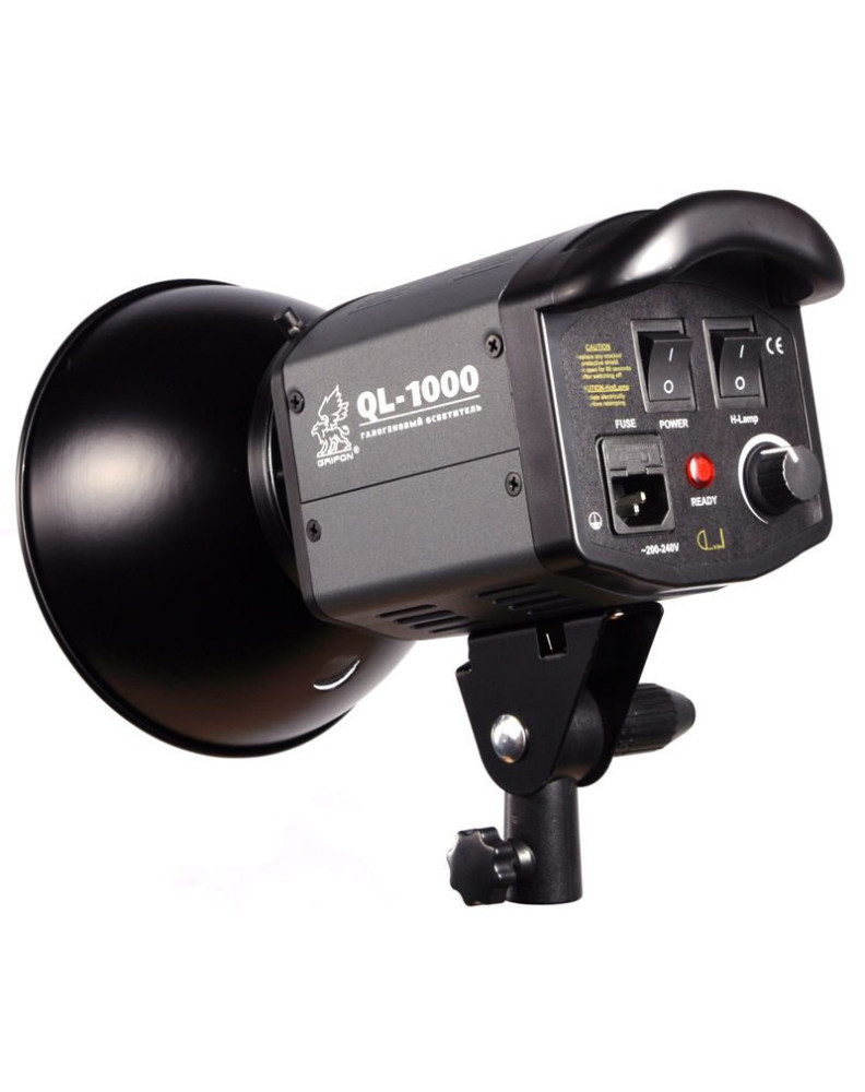 Галогеновый осветитель QL-1000 (мощность 1000Вт, плавная регулировка мощности) фото Fotogrifon