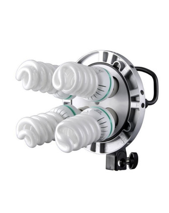 Осветитель TL-4 постоянного света 4-х ламповый (цоколь Е27) металлический фото Fotogrifon