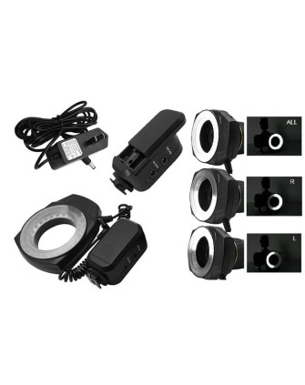 LED-осветитель LED-48ring для фотокамеры (48 диодов) кольцевой (комплект колец для объективов) фото Fotogrifon