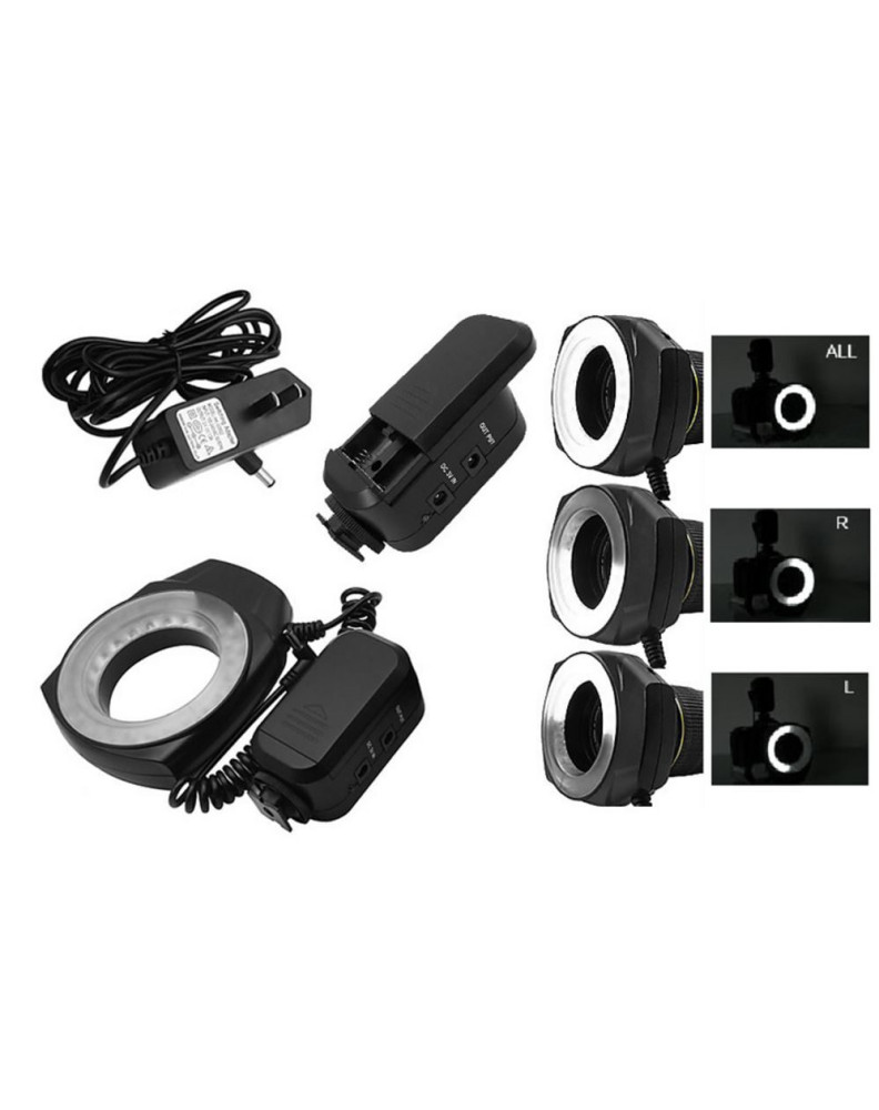 LED-осветитель LED-48ring для фотокамеры (48 диодов) кольцевой (комплект колец для объективов) фото Fotogrifon