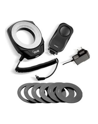 LED-осветитель LED-48ring для фотокамеры (48 диодов) кольцевой (комплект колец для объективов) фото Fotogrifon